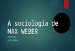 A sociologia de max weber - CEI