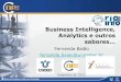 28/09/2011 -  9h às 12h30 - oficina - Business Intelligence Business Analytics - Fernanda Baião