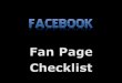 Facebook checklist