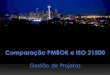 GESTÃO DE PROJETOS - Comparação Guias PMBOK e Norma ISO 21500