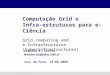 Computação Grid e infra-estruturas para e-ciência