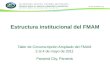 Estructura institucional del FMAM Taller de Circunscripción Ampliado del FMAM 2 al 4 de mayo de 2011 Panamá City, Panamá