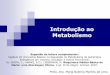 Aula 1 - Introdução ao metabolismo (Farmácia 2013)