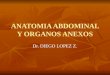 ANATOMIA ABDOMINAL Y ORGANOS ANEXOS Dr. DIEGO LOPEZ Z