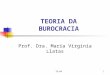 TO-041 TEORIA DA BUROCRACIA Prof. Dra. Maria Virginia Llatas