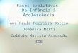 Fases Evolutivas Da Infância à Adolescência Ana Paula Ferreira Bottin Domênica Marti Colégio Marista Assunção SOE
