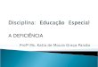 Profª Ms. Katia de Moura Graça Paixão. 2 CENSO DEMOGRÁFICO BRASILEIRO (2010): Censo do IBGE 2010: 45 milhões de brasileiros com deficiência