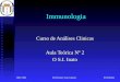 Imunologia 2001/2002Prof.Doutor José Cabeda Immunologia Curso de Análises Clinicas Aula Teórica Nº 2 O S.I. Inato