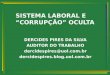 SISTEMA LABORAL E CORRUPÇÃO OCULTA DERCIDES PIRES DA SILVA AUDITOR DO TRABALHO dercidespires@uol.com.br dercidespires.blog.uol.com.br