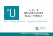 Iniciativa e-U, A universidade está a mexer Leiria, 9 de Abril 2003 e-U: A UNIVERSIDADE ELECTRÓNICA UMIC – UNIDADE DE MISSÃO, INOVAÇÃO E CONHECIMENTO