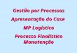Gestão por Processos Apresentação do Case MP Logístico Processo Finalístico Manutenção