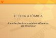 TEORIA ATÔMICA A evolução dos modelos atômicos até Thomson