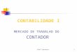 Prof Carneiro1 CONTABILIDADE I MERCADO DE TRABALHO DO CONTADOR
