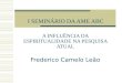 I SEMINÁRIO DA AME ABC A INFLUÊNCIA DA ESPIRITUALIDADE NA PESQUISA ATUAL Frederico Camelo Leão