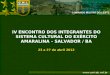 IV ENCONTRO DOS INTEGRANTES DO SISTEMA CULTURAL DO EXÉRCITO AMARALINA – SALVADOR / BA 23 a 27 de abril 2012