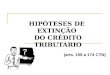 HIPÓTESES DE EXTINÇÃO DO CRÉDITO TRIBUTÁRIO (arts. 156 a 174 CTN)