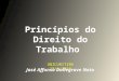Princípios do Direito do Trabalho UNICURITIBA 19/5/2010 José Affonso Dallegrave Neto