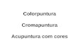 Colorpuntura Cromapuntura Acupuntura com cores. Agradecimentos a Danilo Marques Júnior Professor do CEATA e coordenador do Cromocenter