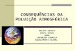 CONSEQUÊNCIAS DA POLUIÇÃO ATMOSFÉRICA EFEITO ESTUFA CHUVA ÁCIDA SMOG INVERSÃO TÉRMICA AQUECIMENTO GLOBAL