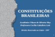 1 CONSTITUIÇÕES BRASILEIRAS Acadêmico Yduan de Oliveira May Professora Cecília Caballero Lois Direitos Reservados ao Linjur - 1997