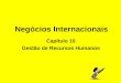 Negócios Internacionais Capítulo 10 Gestão de Recursos Humanos