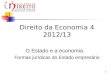 1 Direito da Economia 4 2012/13 O Estado e a economia. Formas jurídicas do Estado empresário