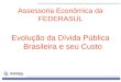 1 Assessoria Econômica da FEDERASUL Evolução da Dívida Pública Brasileira e seu Custo