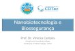 Nanobiotecnologia e Biossegurança Prof. Dr. Vinicius Campos Disciplina de Nanobiotecnologia Graduação em Biotecnologia - UFPel