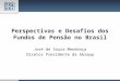 Perspectivas e Desafios dos Fundos de Pensão no Brasil José de Souza Mendonça Diretor Presidente da Abrapp