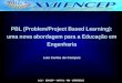 LCC - ENCEP – NATAL - RN - 16/05/2012 PBL (Problem/Project Based Learning): uma nova abordagem para a Educação em Engenharia Luiz Carlos de Campos