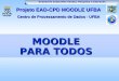 MOODLE PARA TODOS Projeto EAD-CPD MOODLE UFBA Centro de Processamento de Dados - UFBA