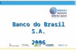 1 Banco do Brasil S.A. 2006. 2Destaques Mercado de Ações e Perspectivas Desenvolvimento Regional Sustentável AmbienteAgendaAgenda Desempenho 2006