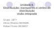 Unidade 6 Distribuição: transportes e centro de distribuição visão integrada Grupo: 19FY Athos Oliveira 08/25085 Rafael Flores 08/38837