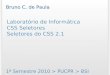Laboratório de Informática CSS Seletores Seletores do CSS 2.1 1º Semestre 2010 > PUCPR > BSI Bruno C. de Paula