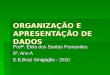 ORGANIZAÇÃO E APRESENTAÇÃO DE DADOS Profª. Élcia dos Santos Fernandes 6º. Ano A E.E.Braz Sinigáglia - 2010