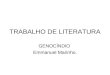TRABALHO DE LITERATURA GENOCÍNDIO Emmanuel Marinho