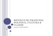 REVOLUÇÃO FRANCESA POLÍTICA, CULTURA E CLASSE Autora: LYNN HUNT