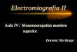 Electromiografia II Aula IV: Mononeuropatias membro superior Docente: Rui Braga
