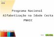Programa Nacional Alfabetização na Idade Certa PNAIC
