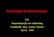 1 Estratégia de Distribuição FIC Especialização em Marketing Facilitador: Esp. Carlos Werner Agosto - 2009