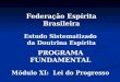 PROGRAMA FUNDAMENTAL Módulo XI: Lei do Progresso Federação Espírita Brasileira Estudo Sistematizado da Doutrina Espírita