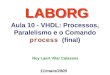 Aula 10 - VHDL: Processos, Paralelismo e o Comando process (final) LABORG 11/maio/2009 Ney Laert Vilar Calazans