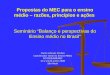 Propostas do MEC para o ensino médio – razões, princípios e ações Seminário Balanço e perspectivas do Ensino médio no Brasil Carlos Artexes Simões Coordenador