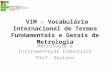 VIM - Vocabulário Internacional de Termos Fundamentais e Gerais de Metrologia Metrologia e Instrumentação Industrial Prof. Gustavo