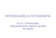 INTRODUÇÃO À FOTOGRAFIA AULA: Composição; enquadramento; regras e quebra de regras