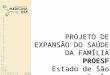 Agosto - 2006 PROJETO DE EXPANSÃO DO SAÚDE DA FAMÍLIA PROESF Estado de São Paulo