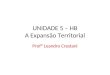 UNIDADE 5 – HB A Expansão Territorial Profº Leandro Crestani