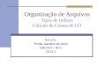 Organização de Arquivos Tipos de Indices Cálculo de Custos de I/O AULA 5 Profa. Sandra de Amo GBC053 – BCC 2013-1