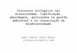 Processos ecológicos nos ecossistemas: tipificação, abordagens, aplicações na gestão ambiental e na conservação da biodiversidade Nome: Débora Chaves Moraes