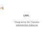 UML Diagrama de Classes elementos básicos. Contexto Os diagramas de classes fazem parte do da visão estática da UML. Os elemento desta visão são conceitos